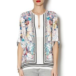 BCBG MaxAzria Haida Silky Tunic Top Size XS